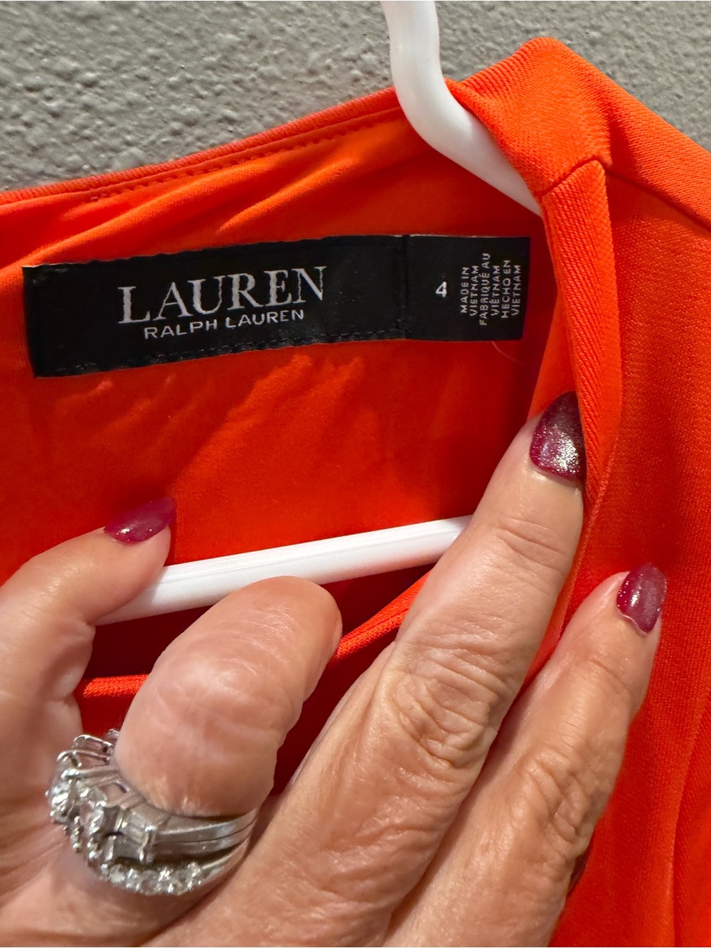 Ralph Lauren Orange Twist-Waist Long Sleeve Sheath Dress-NWOT - Picture 3 of 4
